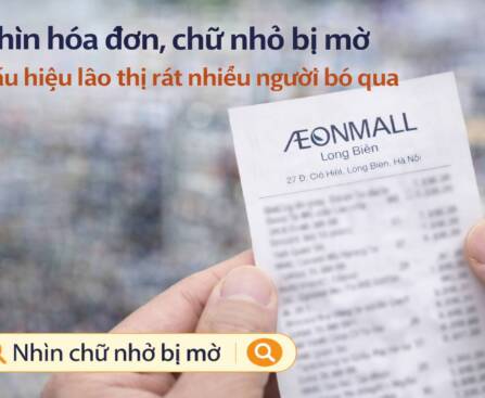 Nhìn hóa đơn chữ nhỏ bị mờ là dấu hiệu sớm của lão thị