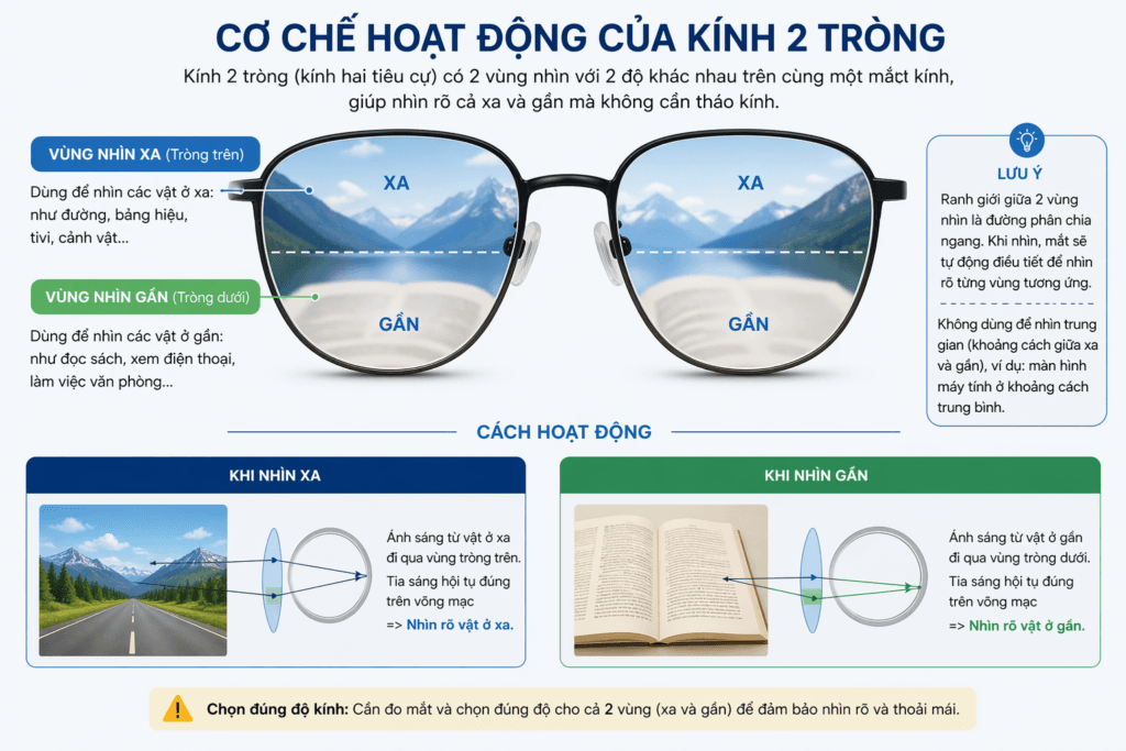 cơ chế hoạt động của kính 2 tròng