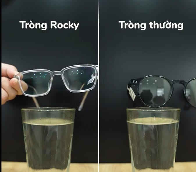 Tròng kính phủ lớp nano chống bám hơi nước